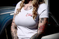 womens coffin logo T-shirt